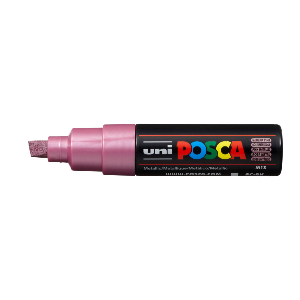 Uni Posca Marker 8.0mm Bold Chisel Metallic Pink PC-8K - Cafe Supply