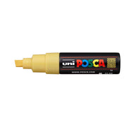 Uni Posca Marker 8.0mm Bold Chisel Straw Yellow PC-8K - Cafe Supply