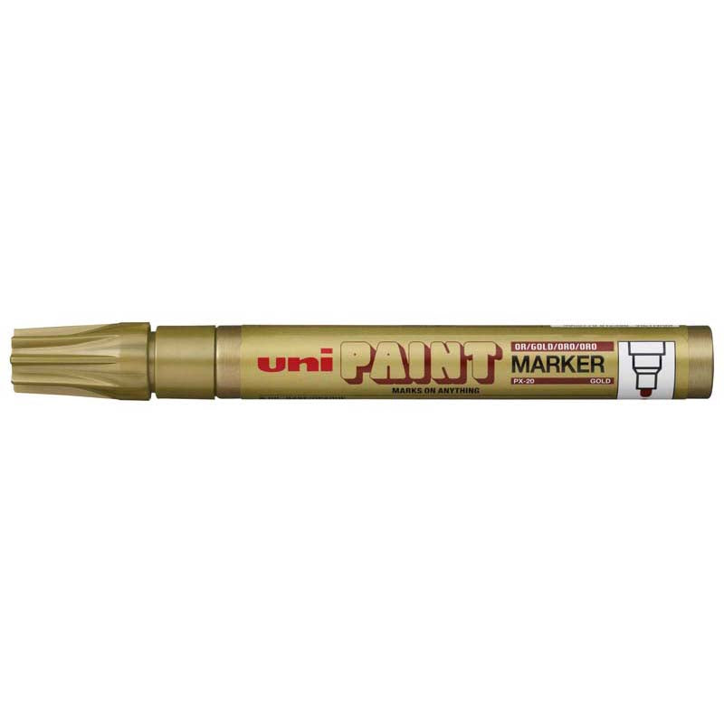Uni Paint Marker 2.8mm Bullet Tip Gold PX-20 - Cafe Supply