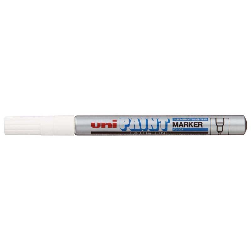 Uni Paint Marker 0.8mm Bullet Tip Silver PX-203 - Cafe Supply
