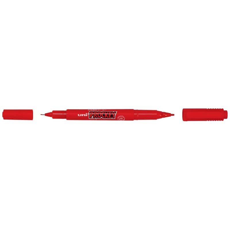 Uni Prockey Marker Dual Tip 0.4/0.9mm Red PM-120 - Cafe Supply