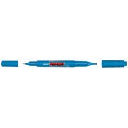 Uni Prockey Marker Dual Tip 0.4/0.9mm Light Blue PM-120 - Cafe Supply