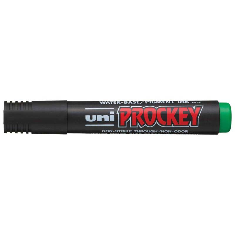 Uni Prockey Marker 5.7mm Chisel Tip Green PM-126 - Cafe Supply