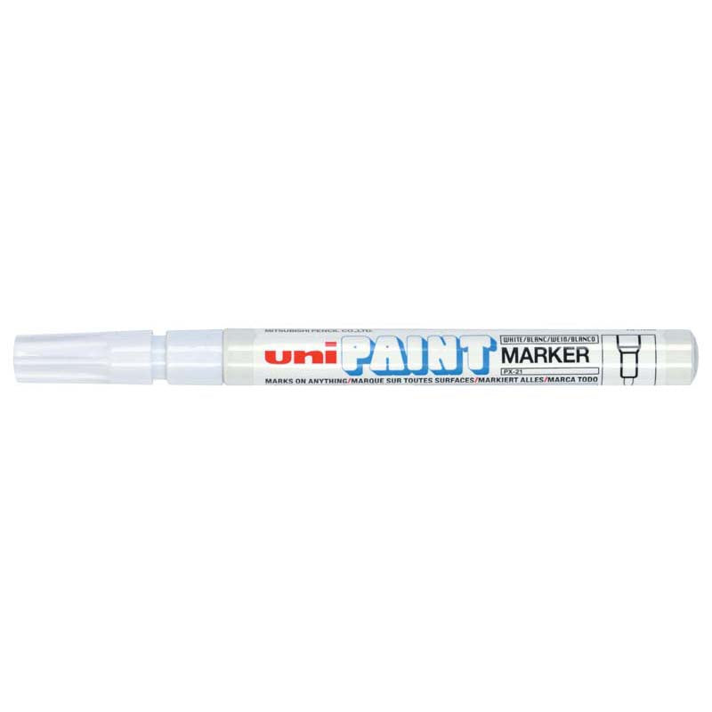 Uni Paint Marker 1.2mm Bullet Tip White PX-21 - Cafe Supply