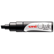Uni Chalk Marker 8.0mm Chisel Tip Black PWE-8K - Cafe Supply
