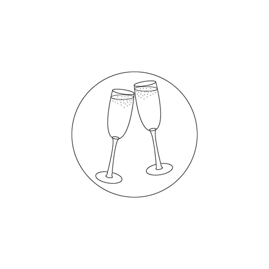 Herbin Round Wax Seal Champagne Glasses