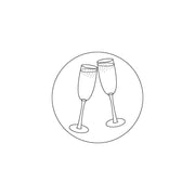 Herbin Round Wax Seal Champagne Glasses