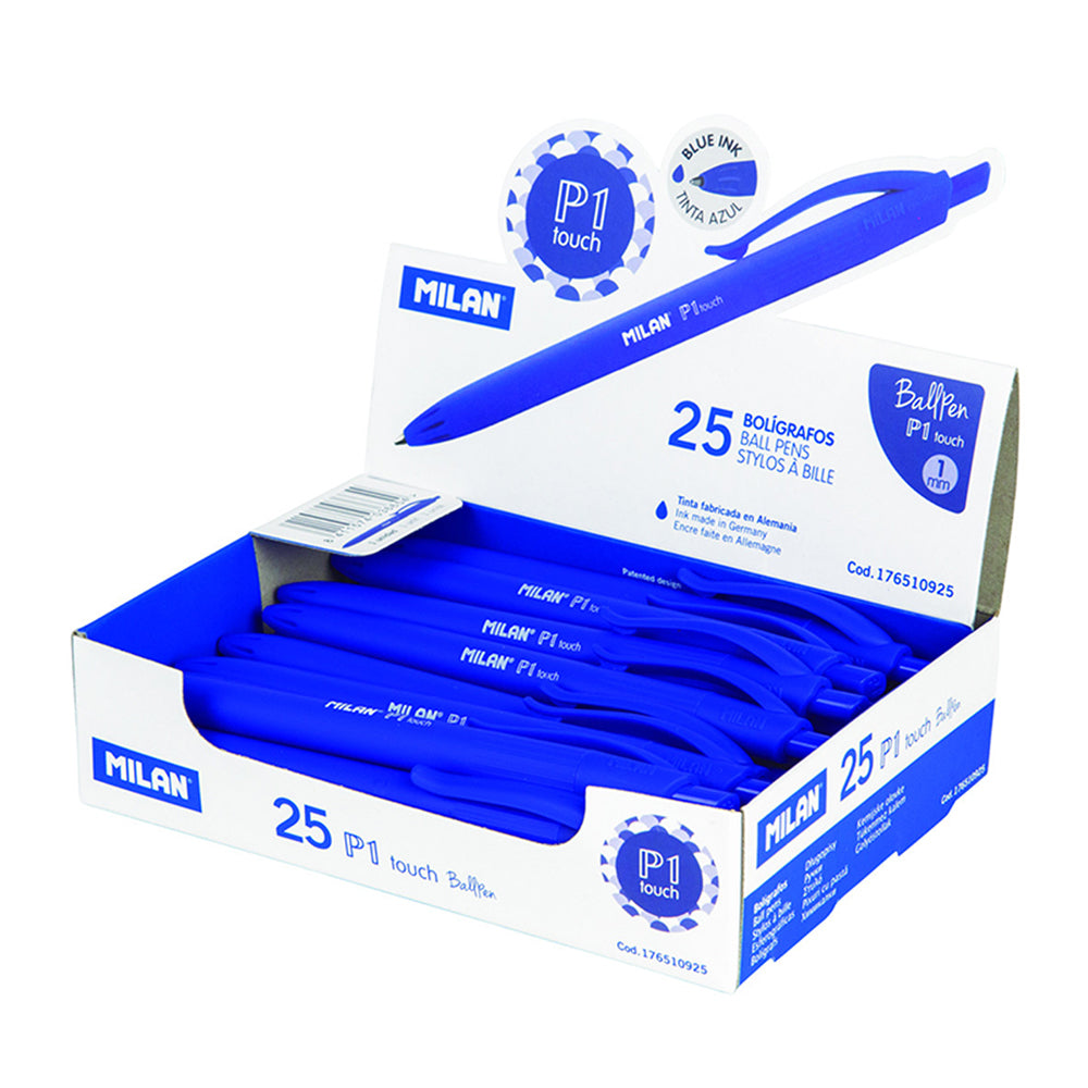 Milan P1 Touch Colours Ballpoint Pen Blue - Cafe Supply