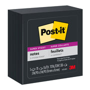 Post-it Super Sticky Notes 654-5SSSC 76x76mm Black, Pack of 5