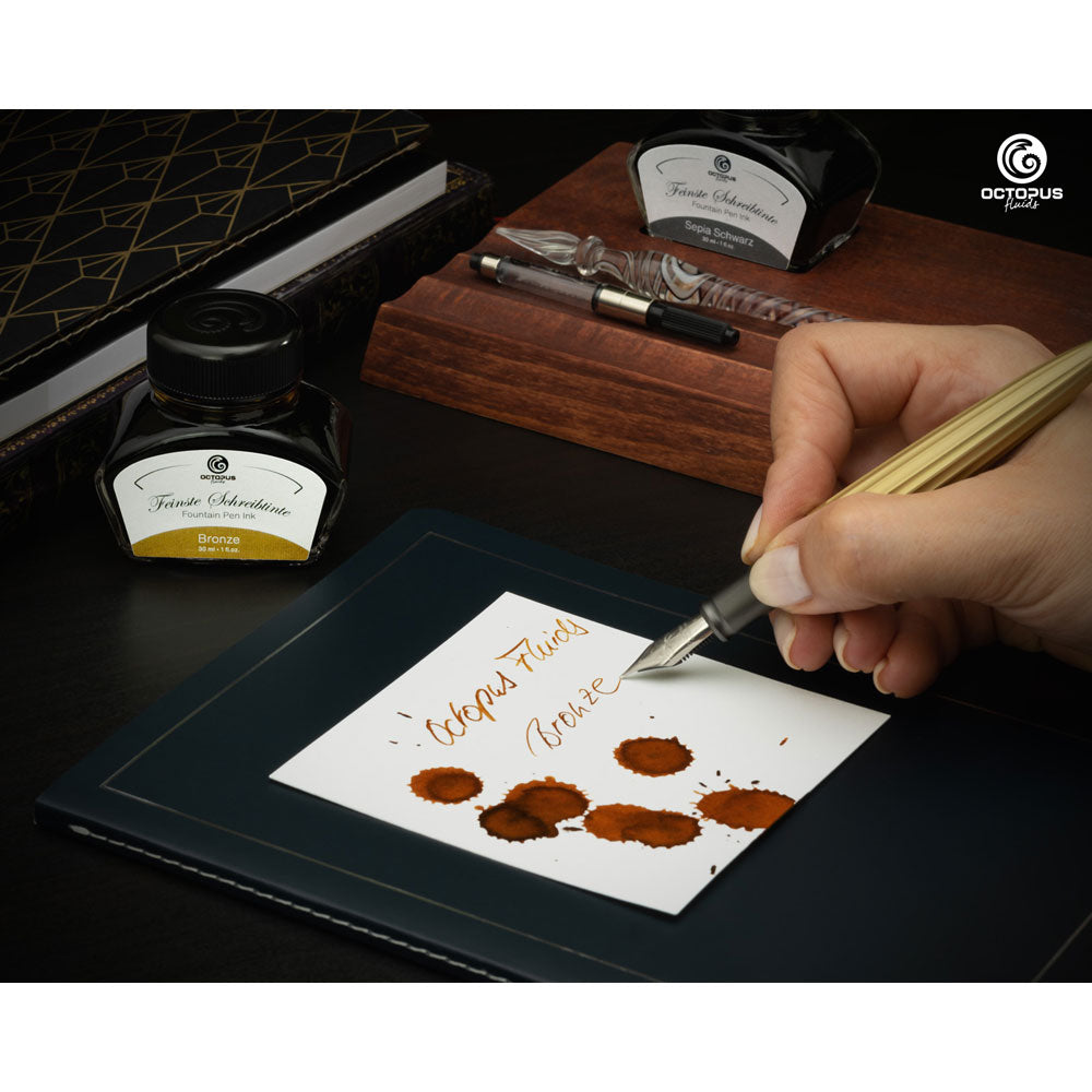 Octopus Fluids Fountain Pen Ink Bronze 30ml