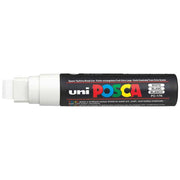 Uni Posca Marker 15.0mm Extra-Broad Chisel White PC-17K - Cafe Supply