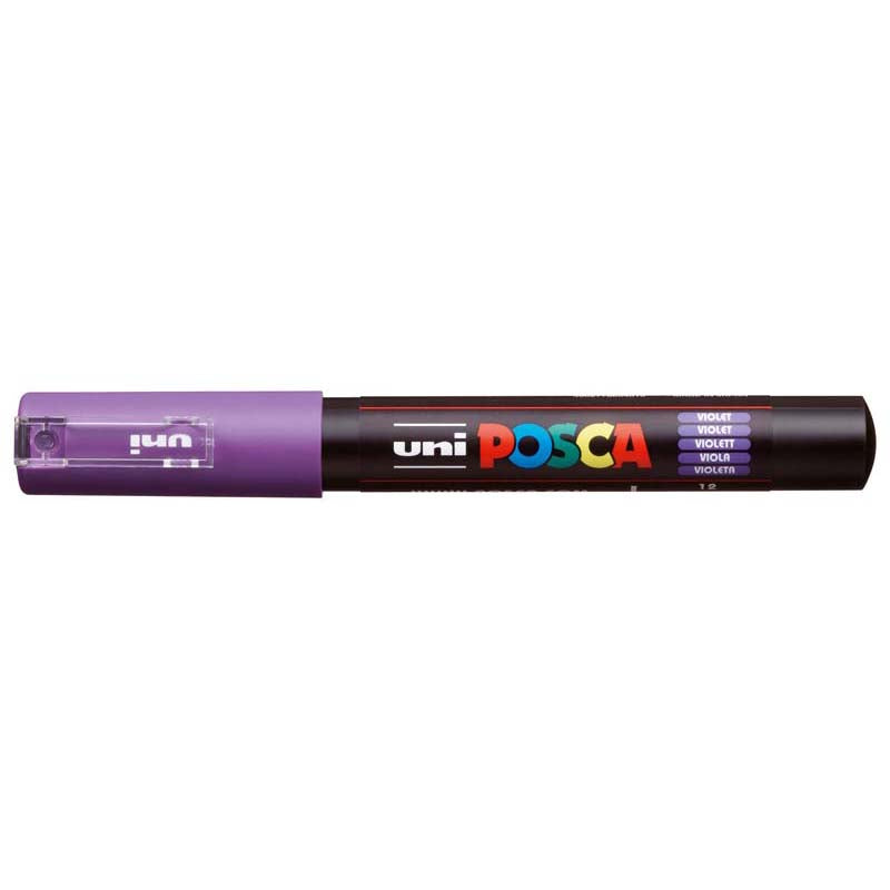 Uni Posca Marker 0.7mm Ultra-Fine Round Tip Violet PC-1M - Cafe Supply