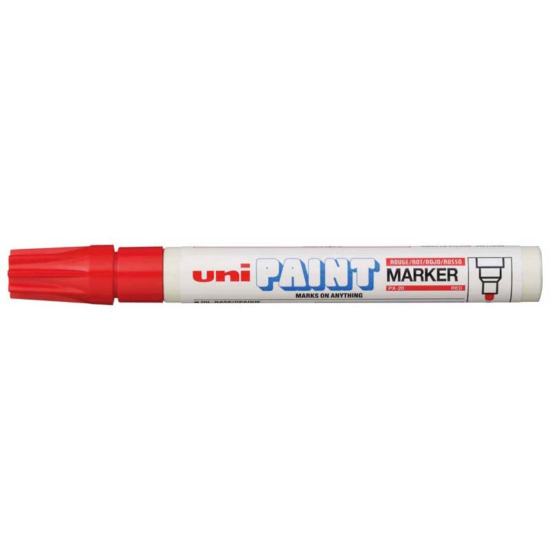 Uni Paint Marker 2.8mm Bullet Tip Red PX-20 - Cafe Supply
