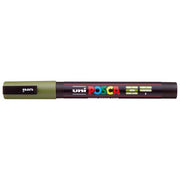 Uni Posca Marker 0.9-1.3mm Fine Khaki Green PC-3M - Cafe Supply