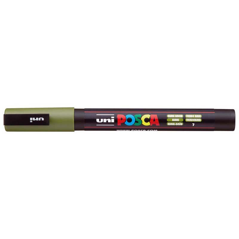Uni Posca Marker 0.9-1.3mm Fine Khaki Green PC-3M - Cafe Supply