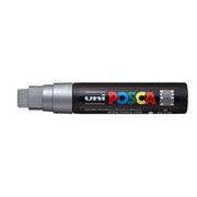 Uni Posca Marker 15.0mm Extra-Broad Chisel Silver PC-17K - Cafe Supply