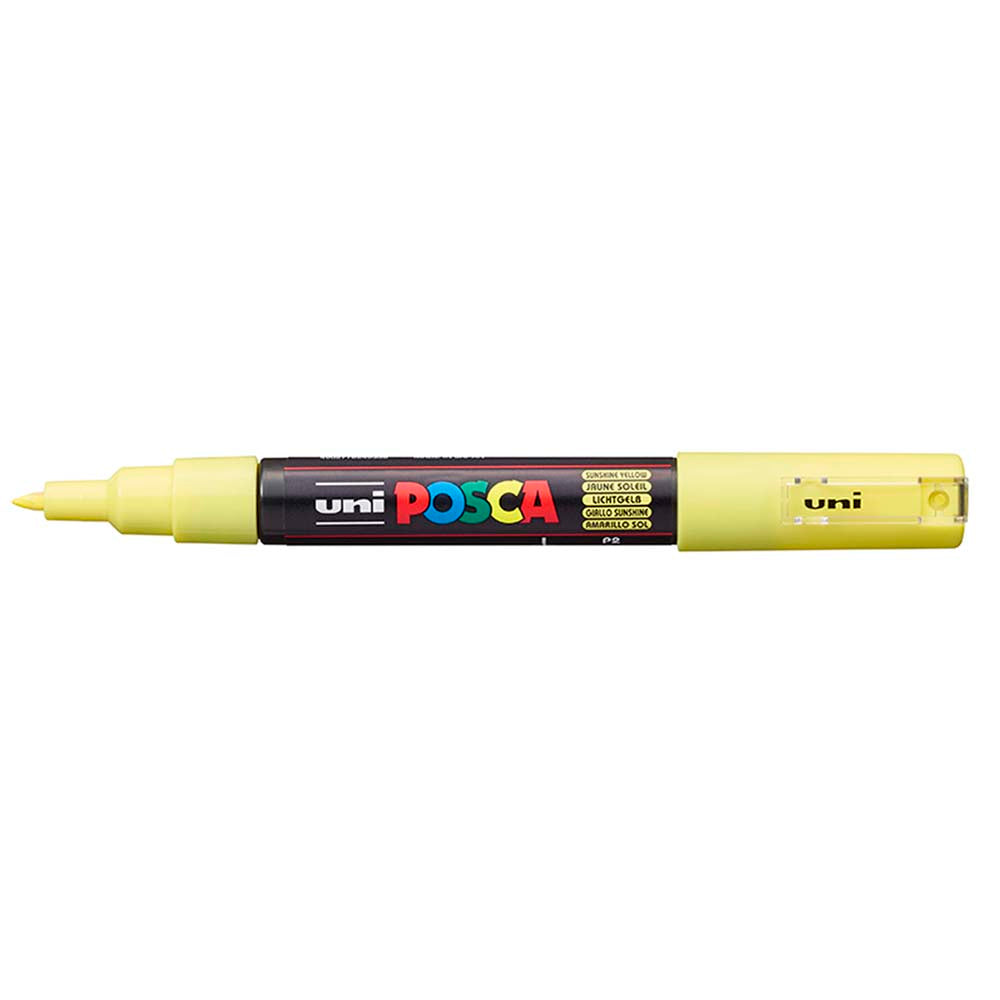 Uni Posca Marker 0.7mm Ultra-Fine Round Tip Sunshine Yellow PC-1M - Cafe Supply