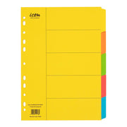 Icon Cardboard Dividers 5 Tab Coloured