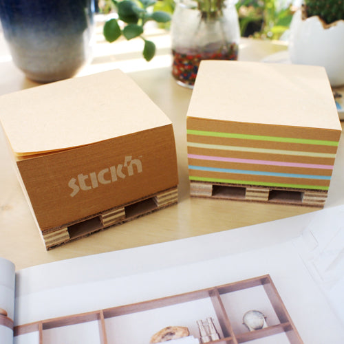 Stick'n Note Cube 76x76mm 400 Sheets Kraft - Cafe Supply