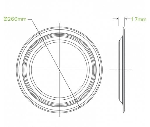 25CM / 10" WHITE BIOPLATES - 50PK - Cafe Supply