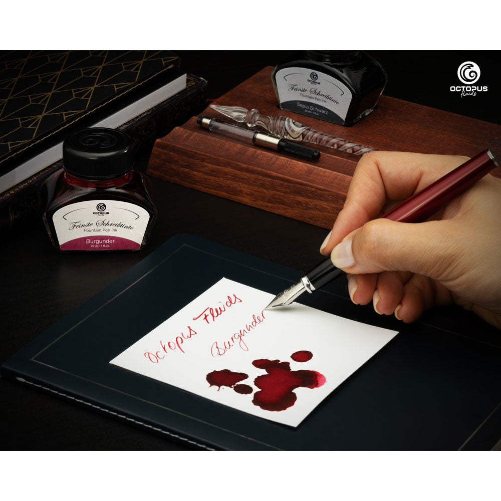 Octopus Fluids Fountain Pen Ink Burgundy (Burgunder) 30ml