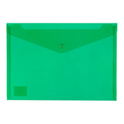 Icon PP Document Wallet A4 Button Closure Green