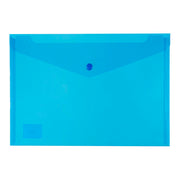 Icon PP Document Wallet A4 Button Closure Blue