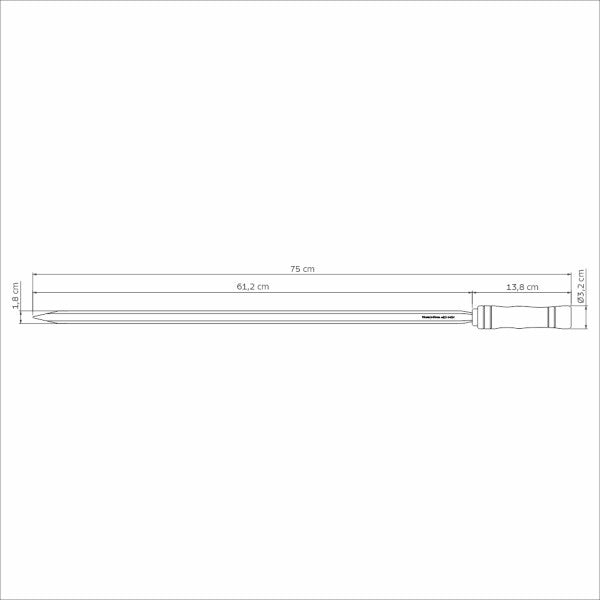 Tramontina Heavy Duty Stainless Steel Skewer Wood Handle 75cm