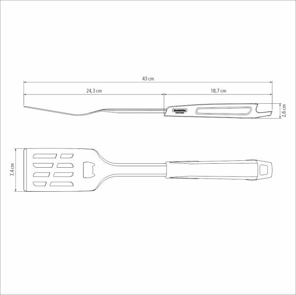 Tramontina Churrasco Black Barbecue Spatula 45cm