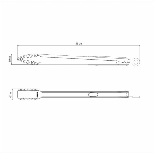 Tramontina Churrasco Black Barbecue Meat Tong 45cm