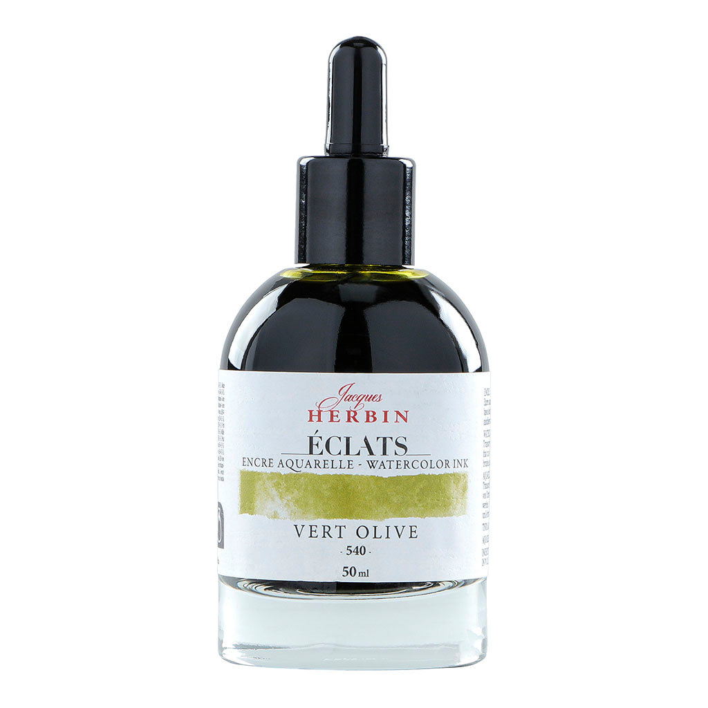 Jacques Herbin Eclats Watercolour Ink 540 Olive Green 50ml