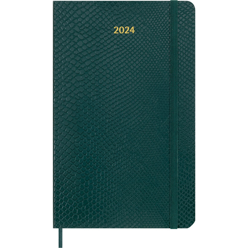 Moleskine Diary 12 Month Weekly + Notes HC Large Precious + Ethical Boa Texture Green