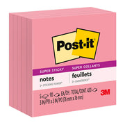 Post-it Super Sticky Notes 654-5SSNP 76x76mm Neon Pink, Pack of 5