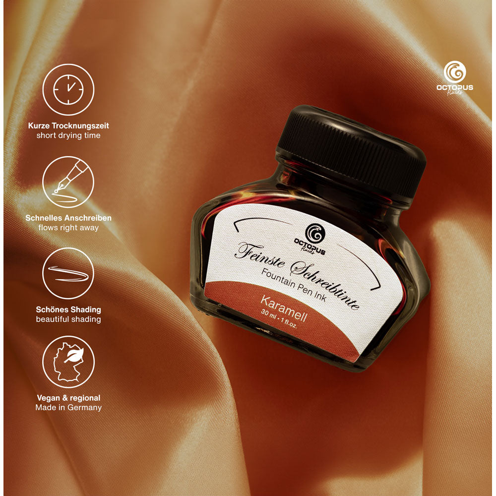 Octopus Fluids Fountain Pen Ink Caramel (Karamell) 30ml