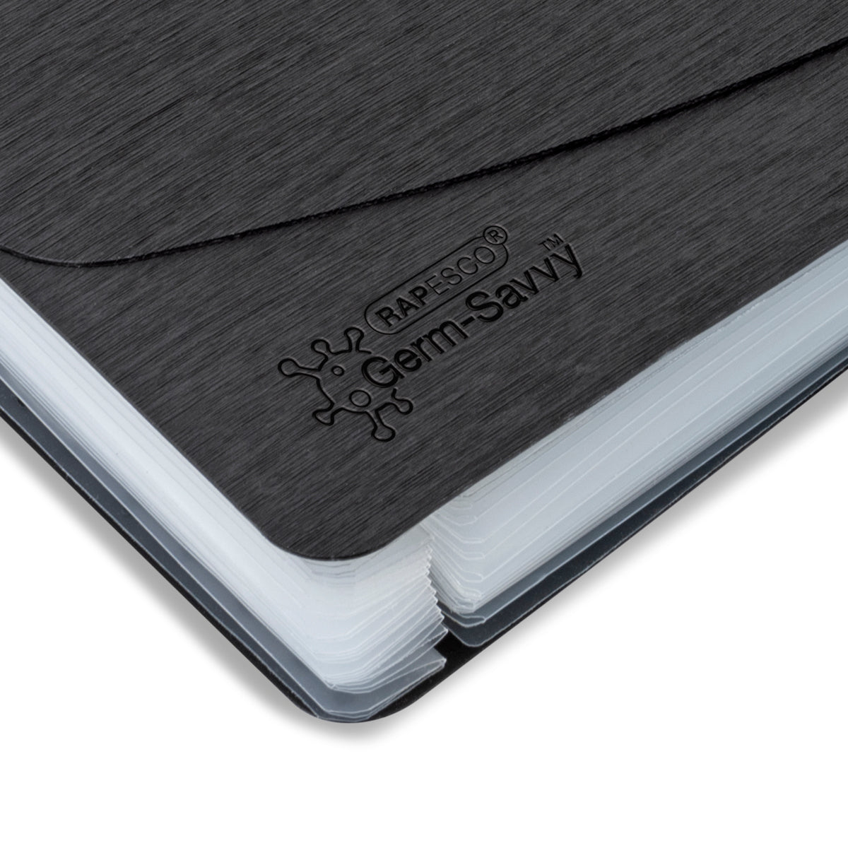 Rapesco Germ-Savvy Antibacterial Expanding File A4 13 Pocket Black - Cafe Supply