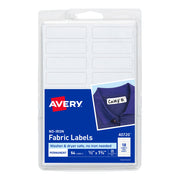 Avery No Iron Fabric Labels - A6 45x13mm 18up 54 Pack - Cafe Supply