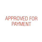 Dixon Stamp 050 Approved For Payment Red Pre Inked - Cafe Supply