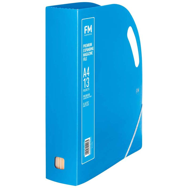 FM Prem Expanding Magazine File Ice Blue - Cafe Supply