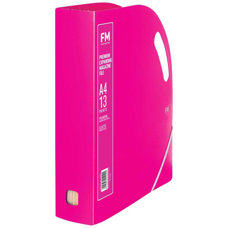 FM Prem Expanding Magazine File Shocking Pink - Cafe Supply
