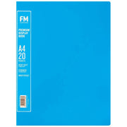 FM A4 Premium Display Book 20 Pocket Ice Blue - Cafe Supply