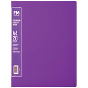 FM A4 Premium Display Book 20 Pocket Passion Purple - Cafe Supply