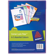 Avery Colour Lock Files A4 Assorted Pack 5 - Cafe Supply