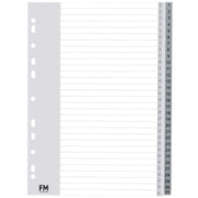 FM Indices A4 1-31 Grey Polyprop - Cafe Supply