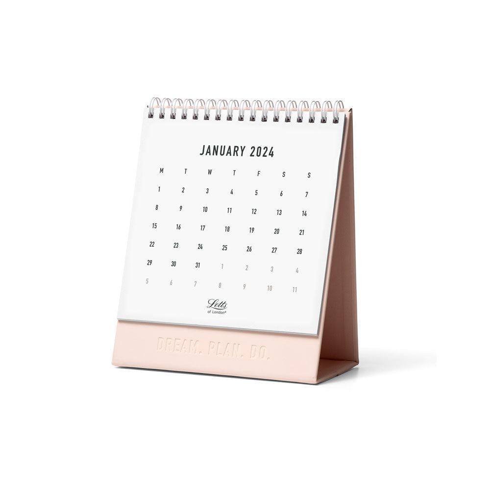 Letts of London Desk Calendar Conscious 150x180mm Rosewater Even Year