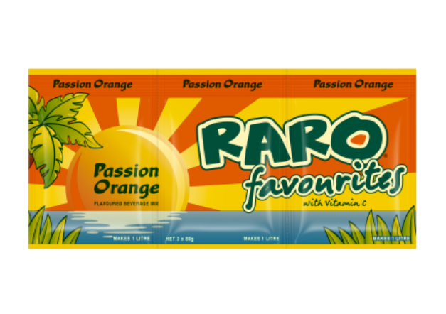 Raro Favourites Passion Orange Flavoured Beverage Mix 3 x 80g - Cafe Supply