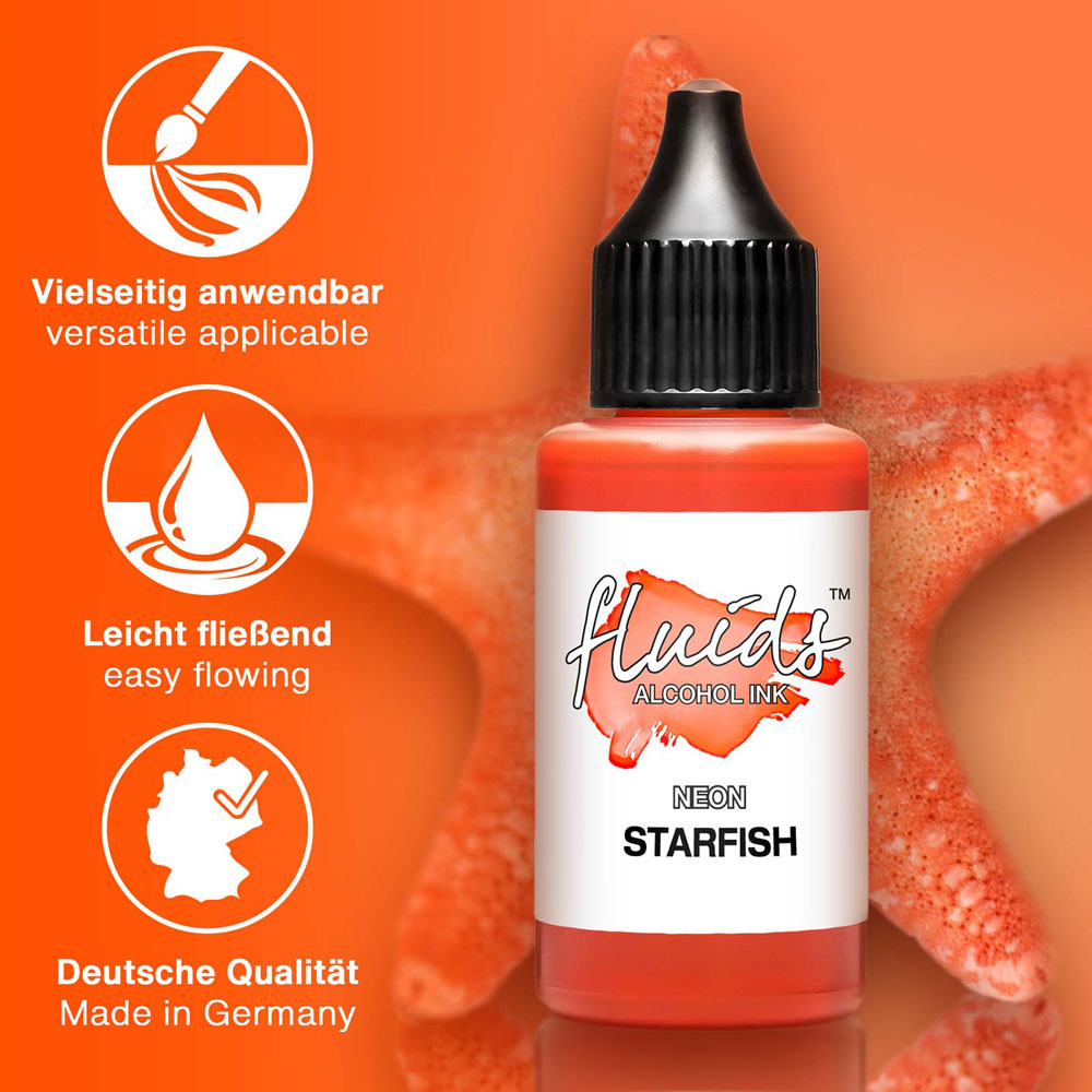 Octopus Fluids Alcohol Ink Starfish Orange 30ml