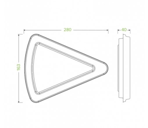 280MM X 163MM X 40MM / 9" NATURAL PIZZA SLICE CLAMSHELL - Cafe Supply