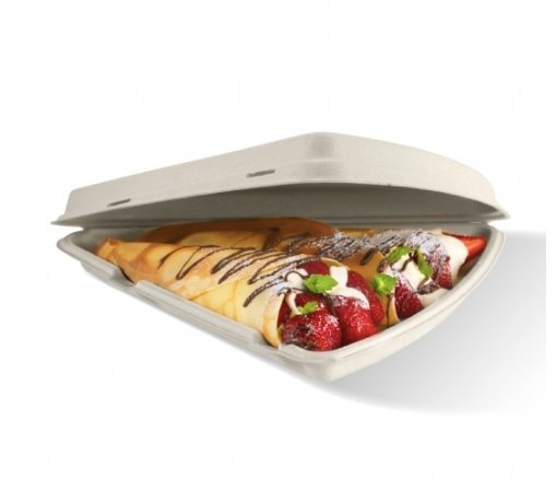 280MM X 163MM X 40MM / 9" NATURAL PIZZA SLICE CLAMSHELL - Cafe Supply