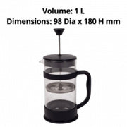 Connoisseur Plastic Coffee Plunger 8 Cup - Cafe Supply