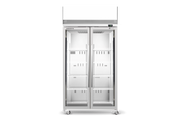 Skope TMF1000N-AC 2 Glass Door Display or Storage Freezer, Lit Sign